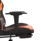 vidaXL Gaming-Stuhl mit Massage & Fußstütze Schwarz Orange Kunstleder vidaXL Gaming-Stuhl mit Massage & Fußstütze Schwarz Orange Kunstleder