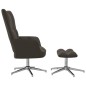 vidaXL Relaxsessel mit Hocker Dunkelgrau Samt vidaXL Relaxsessel mit Hocker Dunkelgrau Samt