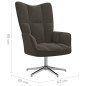 vidaXL Relaxsessel mit Hocker Dunkelgrau Samt vidaXL Relaxsessel mit Hocker Dunkelgrau Samt