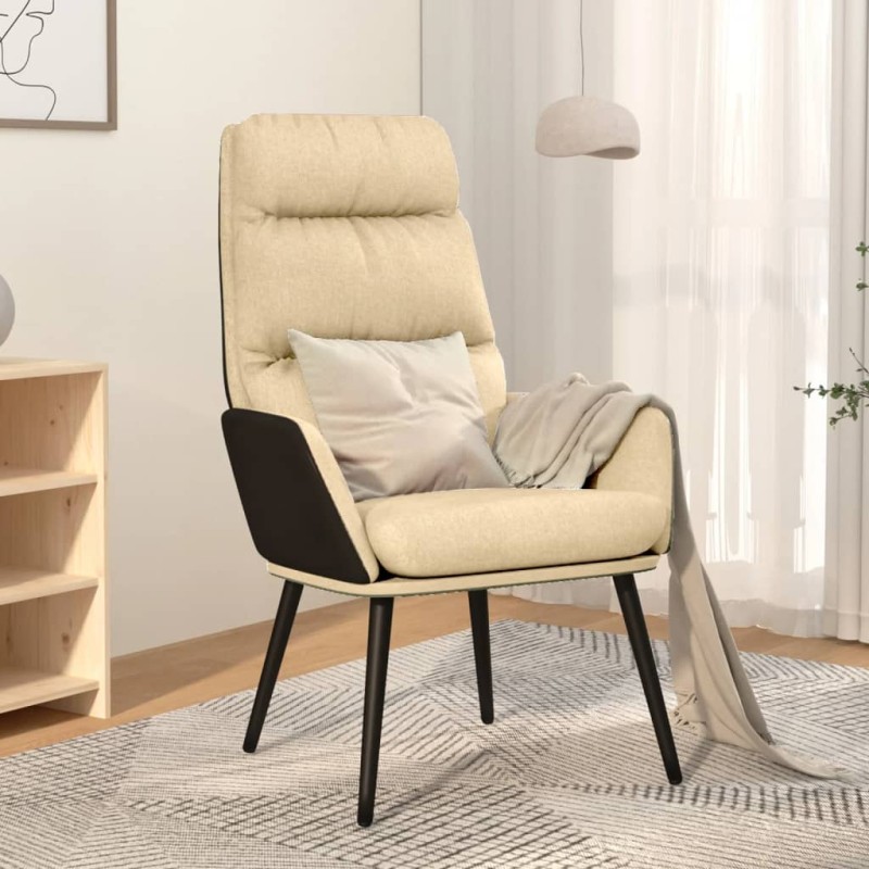 vidaXL Relaxsessel Creme Stoff vidaXL Relaxsessel Creme Stoff