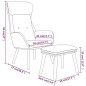 vidaXL Relaxsessel mit Hocker Schwarz Kunstleder & Stoff vidaXL Relaxsessel mit Hocker Schwarz Kunstleder & Stoff