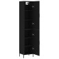 Highboard Schwarz 34,5x34x180 cm Holzwerkstoff Highboard Schwarz 34,5x34x180 cm Holzwerkstoff