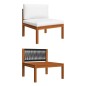 vidaXL 4-tlg. Garten-Lounge-Set mit Kissen Cremeweiß Massivholz Akazie vidaXL 4-tlg. Garten-Lounge-Set mit Kissen Cremeweiß Massivholz Akazie