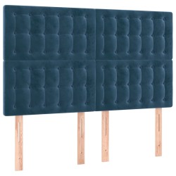 vidaXL Kopfteile 4 Stk. Dunkelblau 72x5x78/88 cm Samt