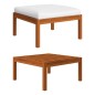 vidaXL 4-tlg. Garten-Lounge-Set mit Kissen Cremeweiß Massivholz Akazie vidaXL 4-tlg. Garten-Lounge-Set mit Kissen Cremeweiß Massivholz Akazie