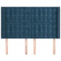vidaXL Kopfteil mit Ohren Dunkelblau 147x16x118/128 cm Samt vidaXL Kopfteil mit Ohren Dunkelblau 147x16x118/128 cm Samt