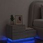 vidaXL Nachttisch mit LED-Leuchten Grau Sonoma 70x36x40,5 cm vidaXL Nachttisch mit LED-Leuchten Grau Sonoma 70x36x40,5 cm