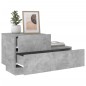 vidaXL Nachttisch mit LED-Leuchten Betongrau 70x36x40,5 cm vidaXL Nachttisch mit LED-Leuchten Betongrau 70x36x40,5 cm