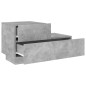 vidaXL Nachttisch mit LED-Leuchten Betongrau 70x36x40,5 cm vidaXL Nachttisch mit LED-Leuchten Betongrau 70x36x40,5 cm