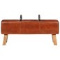 vidaXL Bank Turnbock-Design Braun 110 cm Echtleder vidaXL Bank Turnbock-Design Braun 110 cm Echtleder