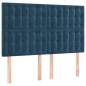 vidaXL Bettgestell mit Kopfteil Dunkelblau 140x190 cm Samt vidaXL Bettgestell mit Kopfteil Dunkelblau 140x190 cm Samt