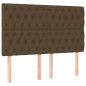 vidaXL Boxspringbett mit Matratze Dunkelbraun 140x190 cm Stoff vidaXL Boxspringbett mit Matratze Dunkelbraun 140x190 cm Stoff