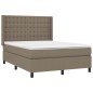 vidaXL Boxspringbett mit Matratze Taupe 140x190 cm Stoff vidaXL Boxspringbett mit Matratze Taupe 140x190 cm Stoff