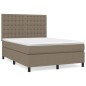 vidaXL Boxspringbett mit Matratze Taupe 140x190 cm Stoff vidaXL Boxspringbett mit Matratze Taupe 140x190 cm Stoff