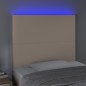 vidaXL LED Kopfteil Cappuccino-Braun 90x5x118/128 cm Kunstleder vidaXL LED Kopfteil Cappuccino-Braun 90x5x118/128 cm Kunstleder