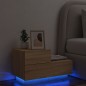 vidaXL Nachttisch mit LED-Leuchten Sonoma-Eiche 70x36x40,5 cm vidaXL Nachttisch mit LED-Leuchten Sonoma-Eiche 70x36x40,5 cm