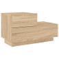 vidaXL Nachttisch mit LED-Leuchten Sonoma-Eiche 70x36x40,5 cm vidaXL Nachttisch mit LED-Leuchten Sonoma-Eiche 70x36x40,5 cm