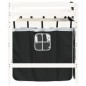vidaXL Kinderhochbett mit Vorhängen Weiß Schwarz 90x200 cm Kiefernholz vidaXL Kinderhochbett mit Vorhängen Weiß Schwarz 90x200 cm Kiefernholz
