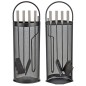 HI 5-tlg. Kaminwerkzeug-Set Schwarz 23x14,8x66 cm HI 5-tlg. Kaminwerkzeug-Set Schwarz 23x14,8x66 cm
