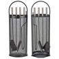 HI 5-tlg. Kaminwerkzeug-Set Schwarz 23x14,8x66 cm HI 5-tlg. Kaminwerkzeug-Set Schwarz 23x14,8x66 cm