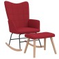 vidaXL Schaukelstuhl mit Hocker Stoff Weinrot vidaXL Schaukelstuhl mit Hocker Stoff Weinrot