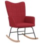 vidaXL Schaukelstuhl mit Hocker Stoff Weinrot vidaXL Schaukelstuhl mit Hocker Stoff Weinrot