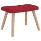 vidaXL Schaukelstuhl mit Hocker Stoff Weinrot vidaXL Schaukelstuhl mit Hocker Stoff Weinrot