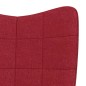 vidaXL Schaukelstuhl mit Hocker Stoff Weinrot vidaXL Schaukelstuhl mit Hocker Stoff Weinrot