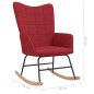 vidaXL Schaukelstuhl mit Hocker Stoff Weinrot vidaXL Schaukelstuhl mit Hocker Stoff Weinrot
