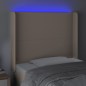 vidaXL LED Kopfteil Cappuccino-Braun 93x16x118/128 cm Kunstleder