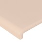 vidaXL LED Kopfteil Cappuccino-Braun 93x16x118/128 cm Kunstleder