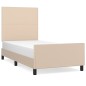 vidaXL Bettgestell mit Kopfteil Cappuccino-Braun 90x200 cm Kunstleder vidaXL Bettgestell mit Kopfteil Cappuccino-Braun 90x200 cm Kunstleder
