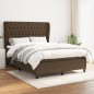 vidaXL Boxspringbett mit Matratze Dunkelbraun 140x190 cm Stoff vidaXL Boxspringbett mit Matratze Dunkelbraun 140x190 cm Stoff