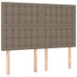 vidaXL Boxspringbett mit Matratze Taupe 140x200 cm Stoff vidaXL Boxspringbett mit Matratze Taupe 140x200 cm Stoff