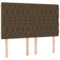 vidaXL Boxspringbett mit Matratze Dunkelbraun 140x190 cm Stoff vidaXL Boxspringbett mit Matratze Dunkelbraun 140x190 cm Stoff