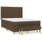 vidaXL Boxspringbett mit Matratze Dunkelbraun 140x190 cm Stoff vidaXL Boxspringbett mit Matratze Dunkelbraun 140x190 cm Stoff