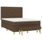 vidaXL Boxspringbett mit Matratze Dunkelbraun 140x190 cm Stoff vidaXL Boxspringbett mit Matratze Dunkelbraun 140x190 cm Stoff
