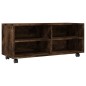 vidaXL TV-Schrank mit Rollen Räuchereiche 90x35x35 cm Holzwerkstoff vidaXL TV-Schrank mit Rollen Räuchereiche 90x35x35 cm Holzwerkstoff