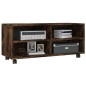 vidaXL TV-Schrank mit Rollen Räuchereiche 90x35x35 cm Holzwerkstoff vidaXL TV-Schrank mit Rollen Räuchereiche 90x35x35 cm Holzwerkstoff