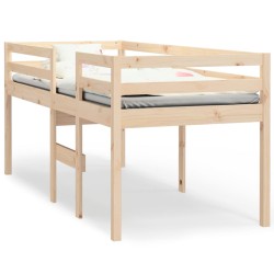 vidaXL Hochbett 80x200 cm Massivholz Kiefer