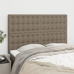 vidaXL Kopfteile 4 Stk. Taupe 72x5x78/88 cm Stoff