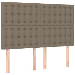 vidaXL Kopfteile 4 Stk. Taupe 72x5x78/88 cm Stoff