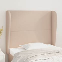 vidaXL Kopfteil mit Ohren Cappuccino-Braun 93x23x118/128 cm Kunstleder