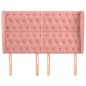vidaXL Kopfteil mit Ohren Rosa 147x23x118/128 cm Samt