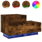 vidaXL Nachttisch mit LED-Leuchten Räuchereiche 70x36x40,5 cm vidaXL Nachttisch mit LED-Leuchten Räuchereiche 70x36x40,5 cm