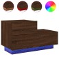 vidaXL Nachttisch mit LED-Leuchten Braun Eichen-Optik 70x36x40,5 cm vidaXL Nachttisch mit LED-Leuchten Braun Eichen-Optik 70x36x40,5 cm