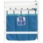 vidaXL Kinderhochbett mit Vorhängen Blau 90x200 cm Massivholz Kiefer vidaXL Kinderhochbett mit Vorhängen Blau 90x200 cm Massivholz Kiefer
