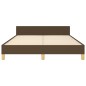 vidaXL Bettgestell mit Kopfteil Dunkelbraun 140x190 cm Stoff vidaXL Bettgestell mit Kopfteil Dunkelbraun 140x190 cm Stoff