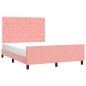 vidaXL Bettgestell mit Kopfteil Rosa 140x190 cm Samt vidaXL Bettgestell mit Kopfteil Rosa 140x190 cm Samt