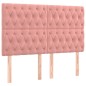 vidaXL Bettgestell mit Kopfteil Rosa 140x190 cm Samt vidaXL Bettgestell mit Kopfteil Rosa 140x190 cm Samt
